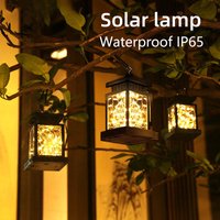 LED Outdoor Light Solar Lantern Waterproof Portable Garden Decor Hanging Lights Yard Festival Room Decor Lamp Power Solar LED
