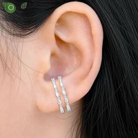 25 Sterling Silver Needle Fashion Zircon Stud Earrings for Women Irregular Personality Earrings 2026 New Fine Jewelry Wholesale