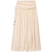 Women's Ruched Waist Long Skirt Drawstring Side Flowy A-Line Holiday Casual Summer Skirts
