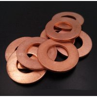 10pcs M6 M8 M10 M12 M14 M16 M18 M20 thickness 1.5mm Solid Copper Washer Shim Flat Ring Gasket Rings Seal Plain Washers