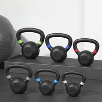 Pure Iron Black Cast Iron Kettlebell One-Piece Fitness Gym Competition Static Electrophoresis Handheld Bell Home Use