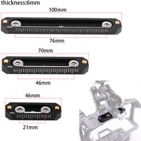 Mini NATO Rail Camera Anti-Off Quick Release NATO Rail Thickness 6mm Length 48 78mm for FX3/FX30 camera NATO Handle Camera Cage