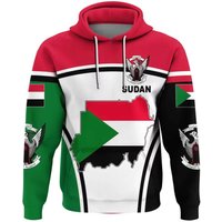 3D Print Africa Sudan Flag Map Hoodies For Men Clothes National Emblem Graphic Pullover Sweatshirts Casual Tracksuit Tops