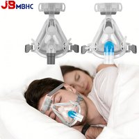 Anti-Snoring CPAP Mask with Full Face & Nasal Include Reusable Memory Foam Cushion, Frame & Elbow for Enhanced Breathing Therapy