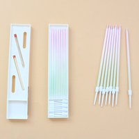 8 Pcs Long Christening Pillar Colored Candles Guest Gift Birthday Sparkles Candles For Wedding Tables And Holders Candle