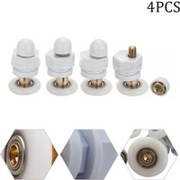 4pc Shower Door Roller Pulley Quick Release Door Wheels For 4-8mm Bathroom Sliding Glass Door Runner Pulley 19/23 25mm 27mm 29mm
