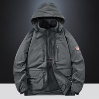Plus Size 7XL 8XL Spring Autumn Windbreakers Men Tactical Jackets Waterproof Outdoor Hooded Coats Sports Climbing Hiking Jackets