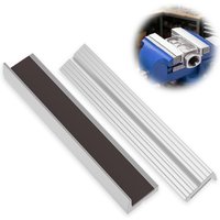 1 Pair Aluminum Alloy Vise Jaws with Magnetic Universal Soft Vice Jaws Pads Covers Multi-Purpose Protector for Any Metal Vice