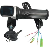 36V 48V 60V Electric Scooter Throttle Grip With Key Lock Power Indicator Durable E-bike Accessories Motor With LCD Display