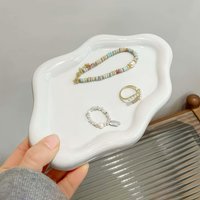 1 Large Jewelry Tray - Elegant Cloud-Shaped Hexagonal Design, Spacious Storage for Necklaces, Earrings, Watches - Durable Plastic Jewelry Box - Suitable for Dressing Table, Bathroom, Bedroom - Ideal