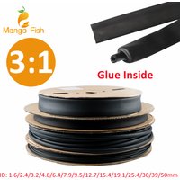 1/5/10/50M 3:1 Heat Shrink Tube With Double Wall Glue Tube Diameter 1.6/2.4/3.2/4.8/6.4/7.9/9.5/12.7/15.4/19.1/25.4/30/39/50mm