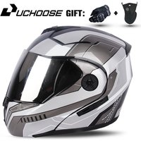 2024 Filp Up kaski motocyklowe podwójne soczewki bezpieczne Casco Casque Moto jazda Motocross kaski motocyklowe pełnotwarzowe kobiety mężczyźni