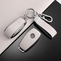 Leather TPU Car Smart Remote Key Case Cover Shell Bag For Mercedes Benz A C E S G Class GLC CLE CLA W177 W205 W213 W222 X167 AMG