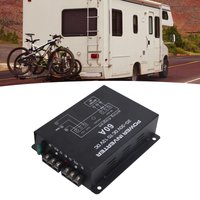 DC 24V To 12V Step Down Converter Black Dual Fans Voltage Reducer Regulator Shockproof with Temperature Control for Cars Trucks