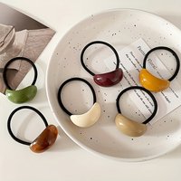 French Hair Ties - High Elasticity Ponytail Clips, Candy Color Acrylic Hair Accessories, Cute Elastic Headbands Hair Rope