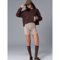 AliExpress GLITTER ME Women's High Waist Leopard Shorts Yoga Tights Casual Seamless Sporty Fitness Short Leggings Female Cycling Running Gym Shorts