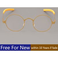 Germany Handmade Round Glasses Frame Screwless High Quality Eyeglasses No Fading Men Women Ultralight Spectacles Eyewear Pluto