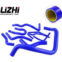 Blue & Yellow 9Pcs Silicone Radiator Coolant Hose Kit For Honda CIVIC SOHC D15 D16 EG EK 92-00 With PQY logo