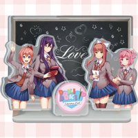 Doki Doki Literature Club!Yuri Monika Natsuki Sayori Combination 15Cm Acrylic Stand Anime Cartoons Room Decoration Souvenir Gift