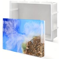 Large Rectangular Silicone Resin Mold for Bookends Epoxy Castingfor Flower Preservation,DIY Home & Office Decor,Desktop ,Flowers