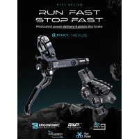 AliExpress RYET MTB 4-Pistons Hydraulic CNC 7075-T6 Disc Brake Set for MTB/AM/DH/E-MTB Heat-Resistant Caliper 840/1550mm Mineral Oil Cable