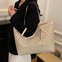 Large-capacity commuter tote bag, fashionable printed large bag for women, 2026 new style, college student's commuter single sho