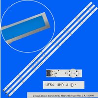 New Kit 3 PCS 8LED 850mm LED backlight strip for 43UH6030 43UF640 UF64_UHD_A 43LH60FHD 43UF6407 43UH610V 43UH619V 43UH603V
