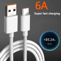 6A 120W 3/5/10pcs USB Type C Data Cable Fast Charging Cable for Huawei Xiaomi Samsung POCO Oneplus, Realme, Android Models