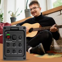 Plastic 301 Guitar Preamp with Tuner Presys EQ Equalizer Piezo Pickup Guitar Soundhole EQ Parts Accessories