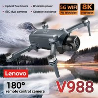 Lenovo NEW V988 Drone 5.6-inch large screen remote control 4K 8K Professional HD camera 5G WIFI Brushless RC Quadcopter Dron