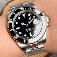 200m Waterproof Miyota8215 Automatic Men Watch Diver Watches 40mm Mechanical Movement Luminous Jubilee Strap Glide Lock Buckle image 4