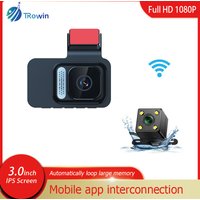 2Lens 3inch IPS Car Dvr Dash Cam WIFI HD1080P Front Rear View Night Vision Video Driving Recorder Black Box Vehicle Accessories