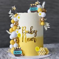 1Set Daisy Bee Cake Decorations Honey Pot Bees Honeycomb Leaves Cake Toppers Bee Spring Summer Birthday Wedding Cupcake Toppers