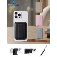 INEYES 2 in1 Magnetic Wallet for MagSafe Wallet with Adjustable Stand Slim Magnetic Card Holder Mag Safe Wallets Vegan Leather