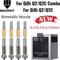 QiDi Q2/Q2 Combo Bimetallic Nozzle With Ceramic Insulation Integrated Design Quick Removal Integration Nozzles For QIDI Q2 parts