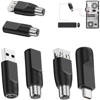 USB To For PS2 Adapter USB-A & Type-C Male To For PS2 Female Converter For Keyboard And Mouse Laptop Desktop Computer