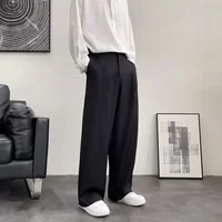 TMurcia-Pantalon à Jambes Larges pour Homme, Slim Fit, Grande Taille, Vêtements de Printemps, Tissu de Luxe, Nouvelle Collection