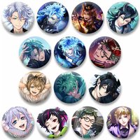 Cartoon Game Twisted Wonderland Brooch Creative Virtual Singer Idia Shroud Lilia Badge Bag Jacket Pins Jewelry Accessories Gifts