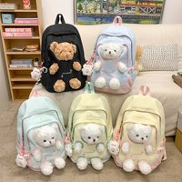 Cute Bear Pattern High-value Fashion Backpack For Girls Lovely Student Bag For Primary And Junior High School
