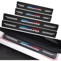 Car Carbon fiber Door Sill Welcome Pedal Stickers For BMW M Performance E46 E90 E60 F10 F30 E39 E36 F20 E87 G30 E92 E91 X5 Serie