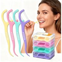 30pcs Portable Fruit-flavored Dental Floss Disposable Toothpicks for Dental Flosser Picks Oral Care Teeth Cleaning Tools
