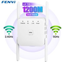 FENVI 1200Mbps 5Ghz Wireless WiFi Repeater Booster 2.4G/5GHz Wi-Fi Signal Amplifier Extender Router Network Wlan WiFi Repetidor