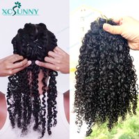 Seamless Clip Ins Human Hair Kinky Curly Burmese PU Clip In Human Hair Extensions Skin Weft Clip Ins Extension For Black Women