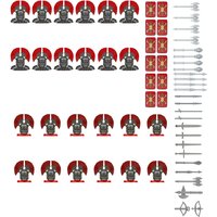 Medieval Warfare Roman Hero of Sparta Soldier Temple Knight Figures Moc Minifigurine Accessories Building Bricks Blocks Toy