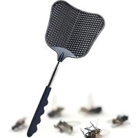 Telescopic Fly Swatters, Durable Plastic Fly Swatter Heavy Duty Set, Telescopic Flyswatter with Stainless Steel Handle for Indoo