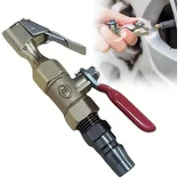 1Pc Car Tire Inflator Nozzle Lock on Tire Inflator Chuck Quick Inflation Hose Nozzle with Valve Air Compressor Adapter for Car