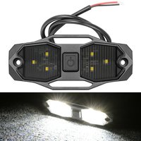 White UTV Dome Light Roll Bar Mount LED Roll Cage Utility Light W/Switch For Polaris For RZR For UTV 4WD For Can-Am