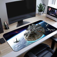 Space Spacecraft Astronaut Mouse Pad Desk Mat Large Non-slip Anti-fray Keyboard Ergonomic Office Rubber PC Home Custom