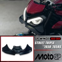 For Triumph Street Triple 765 R/RS 2023-2025 Wind Wing Cover Cone Aerodynamics Fairing Winglets 765 R / RS Motorcycle Front Lip