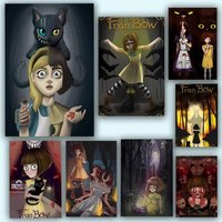 1pc Anime Fran Bow Posters Self Adhesive Waterproof Ideal For Living Room Bedroom Bar Decoration